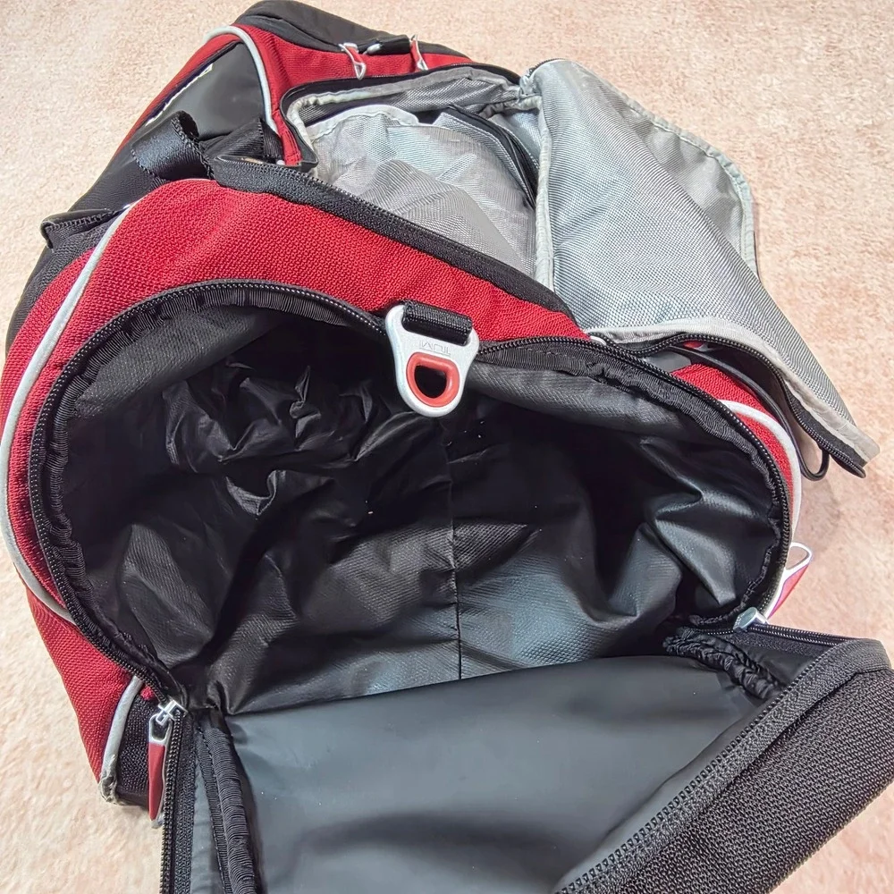 Tumi Ducati Corse Duffel Travel Bag Red Black Motorcycle Style 65150RCE